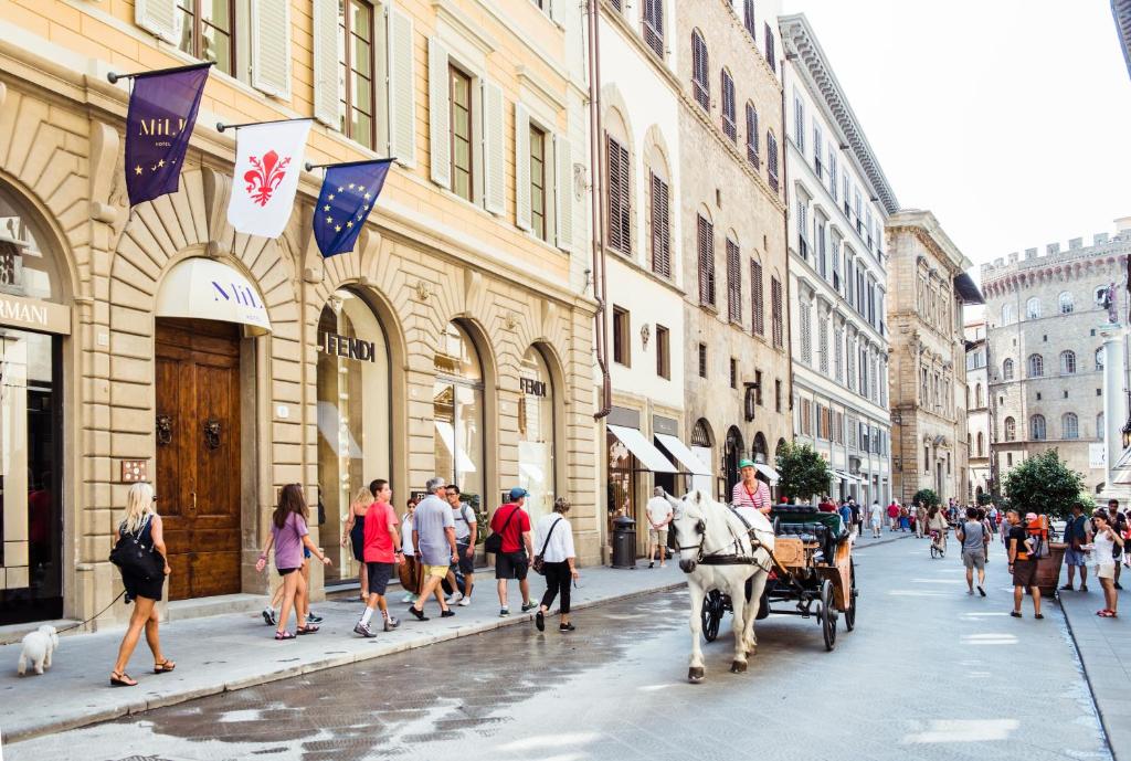 L'hôtel Milù bénéficie d'un emplacement imbattable au cœur du centre historique de Florence et offre une vue magnifique sur la ville et les collines...