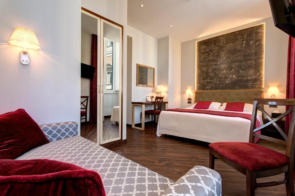 Set next to Italian Parliament in the famous pedestrian square of  Piazza Montecitorio, Hotel Nazionale offers elegant rooms with a flat-screen TV, and...