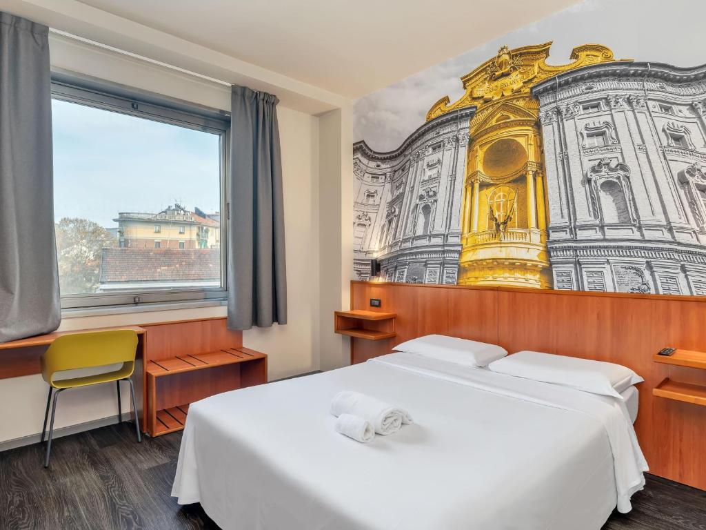 Das B&B Hotel Torino President bietet klimatisierte Zimmer mit kostenfreiem WLAN und Sat-TV.