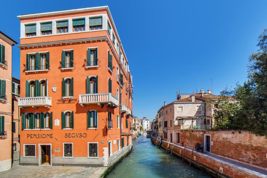 Affordable accommodation in the heart of Venice; Pensione Seguso is just 200 metres from a Vaporetto (water bus) stop.